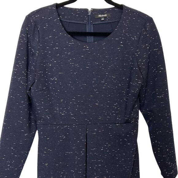 Madewell Gia Marled long sleeves Concept Dress in Navy Blue Size 6 - Picture 5 of 13